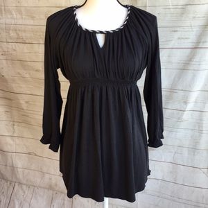 Black knit empire waist maternity top small